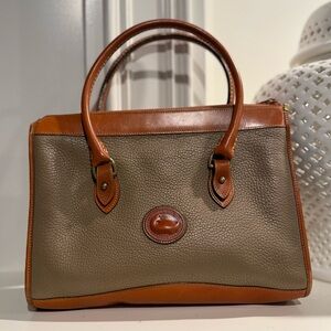 Vintage Dooney and Bourke All Weather Leather Shoulder Satchel Top Handle Bag